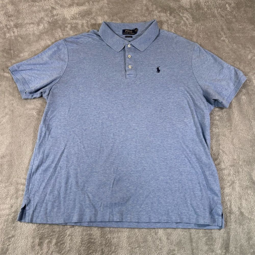 Polo Ralph Lauren Men's XL Light Blue Classic Fit Short Sleeve Polo Shirt